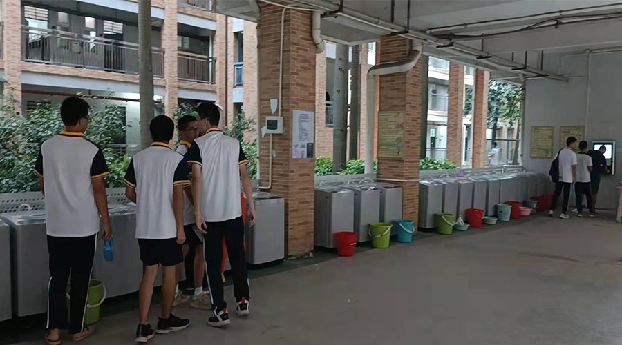 好評續單！江門(mén)一中學(xué)校持續追加共享洗衣機！