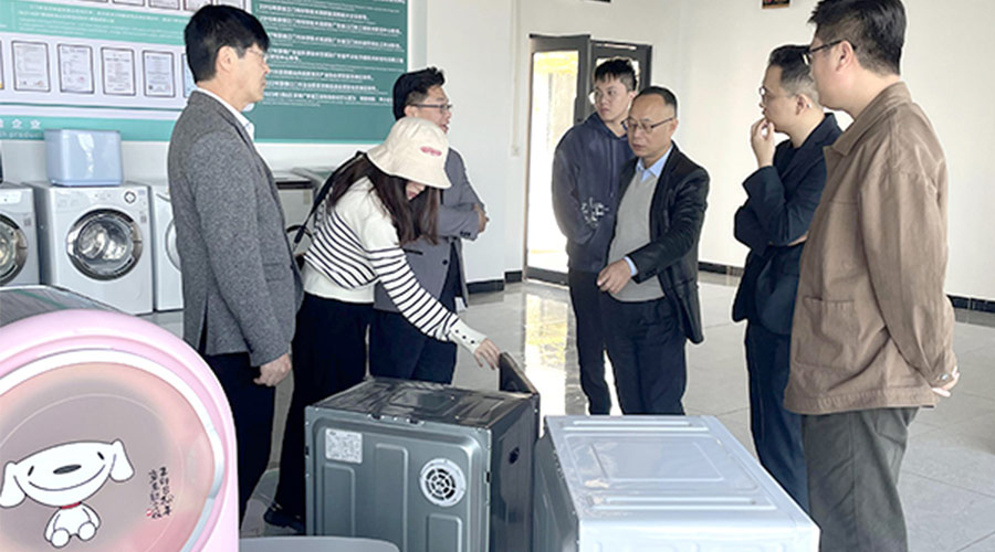再續前緣！客戶(hù)遠道而來(lái)到訪(fǎng)金環(huán)電器洽談滾筒干衣機合作