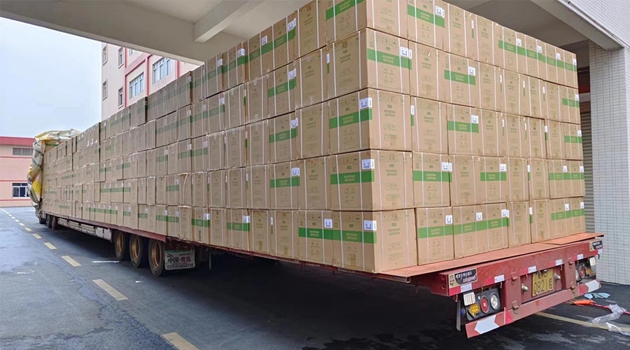 場(chǎng)面壯觀(guān)！國內某知名品牌客戶(hù)2000臺波輪洗衣機高效裝柜完畢