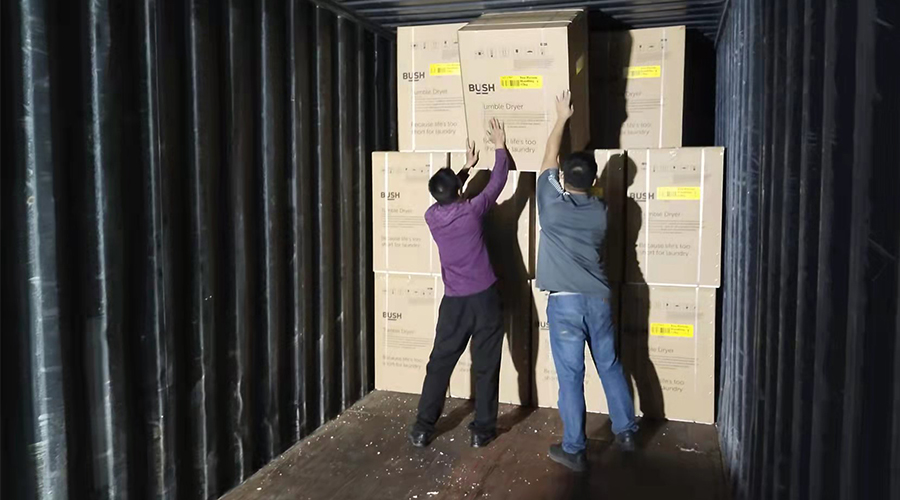 挑燈夜戰，順利完成客戶(hù)Argos的滾筒干衣機出貨