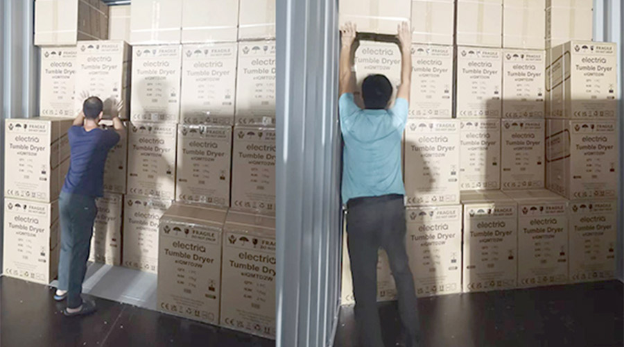 講效率！快速完成英國客戶(hù)Electriq衣物烘干機裝柜出貨任務(wù)