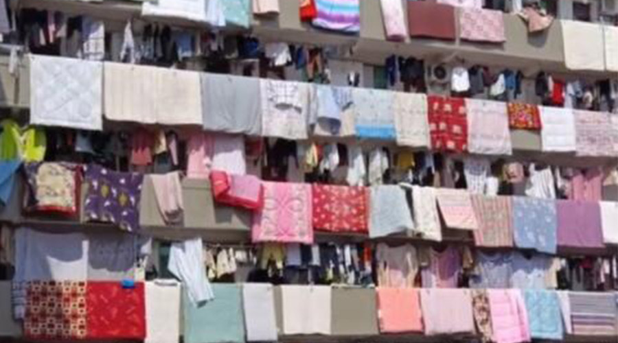 學(xué)?，F曬被大場(chǎng)面！滾筒衣服烘干機即烘即干大件棉被 便捷好用