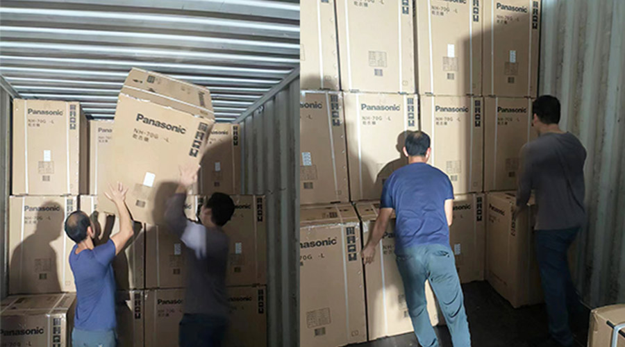 春節放假沖刺！加速度完成客戶(hù)松下衣物烘干機裝柜發(fā)貨