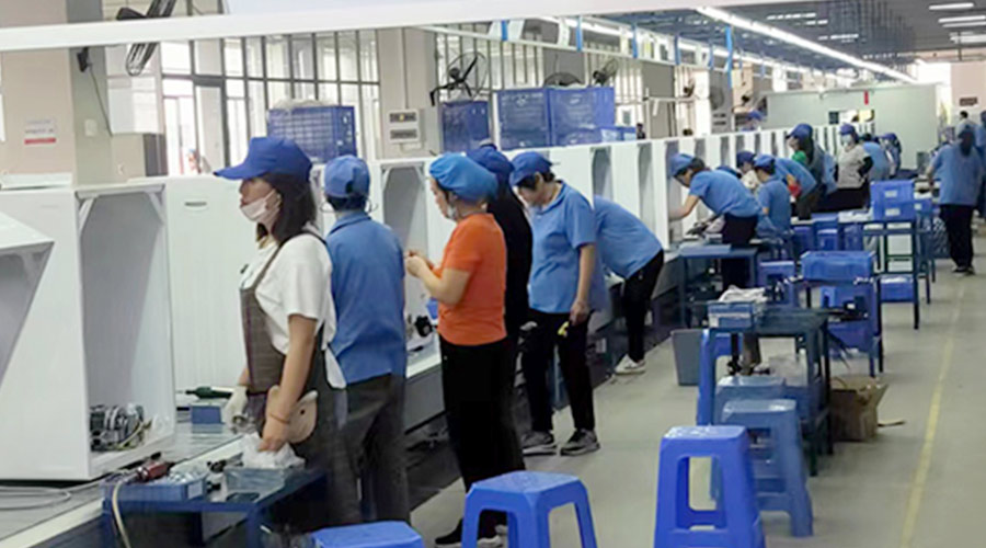 生產(chǎn)實(shí)況！金環(huán)電器開(kāi)展客戶(hù)TCL滾筒衣服烘干機生產(chǎn)